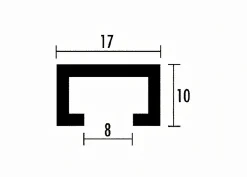 sauter Profilschiene ELOXIERT - 1200 mm