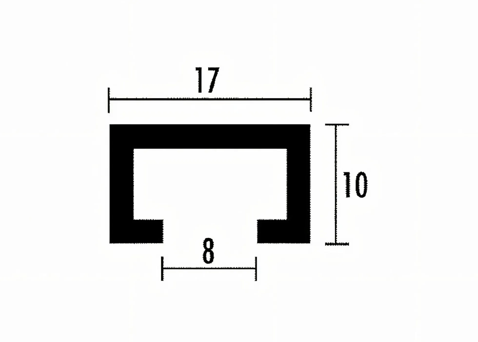 sauter Profilschiene ELOXIERT - 1200 mm