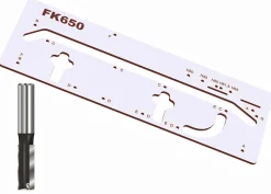 Schablonen-Set FK650 mit Nutfräser S12
