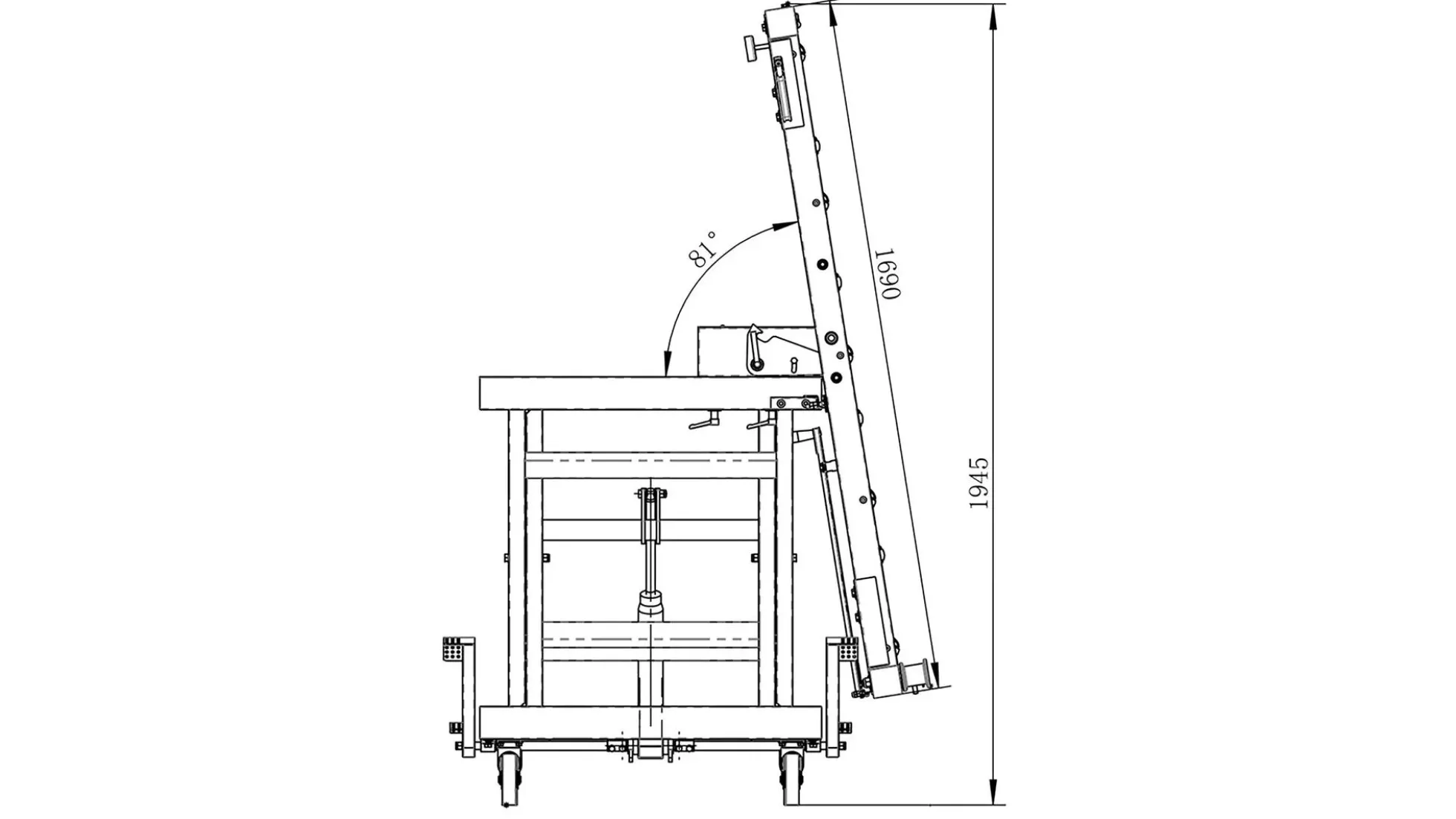 Schwenkvorrichtung für Holzprofi Maker HUB-350MDF