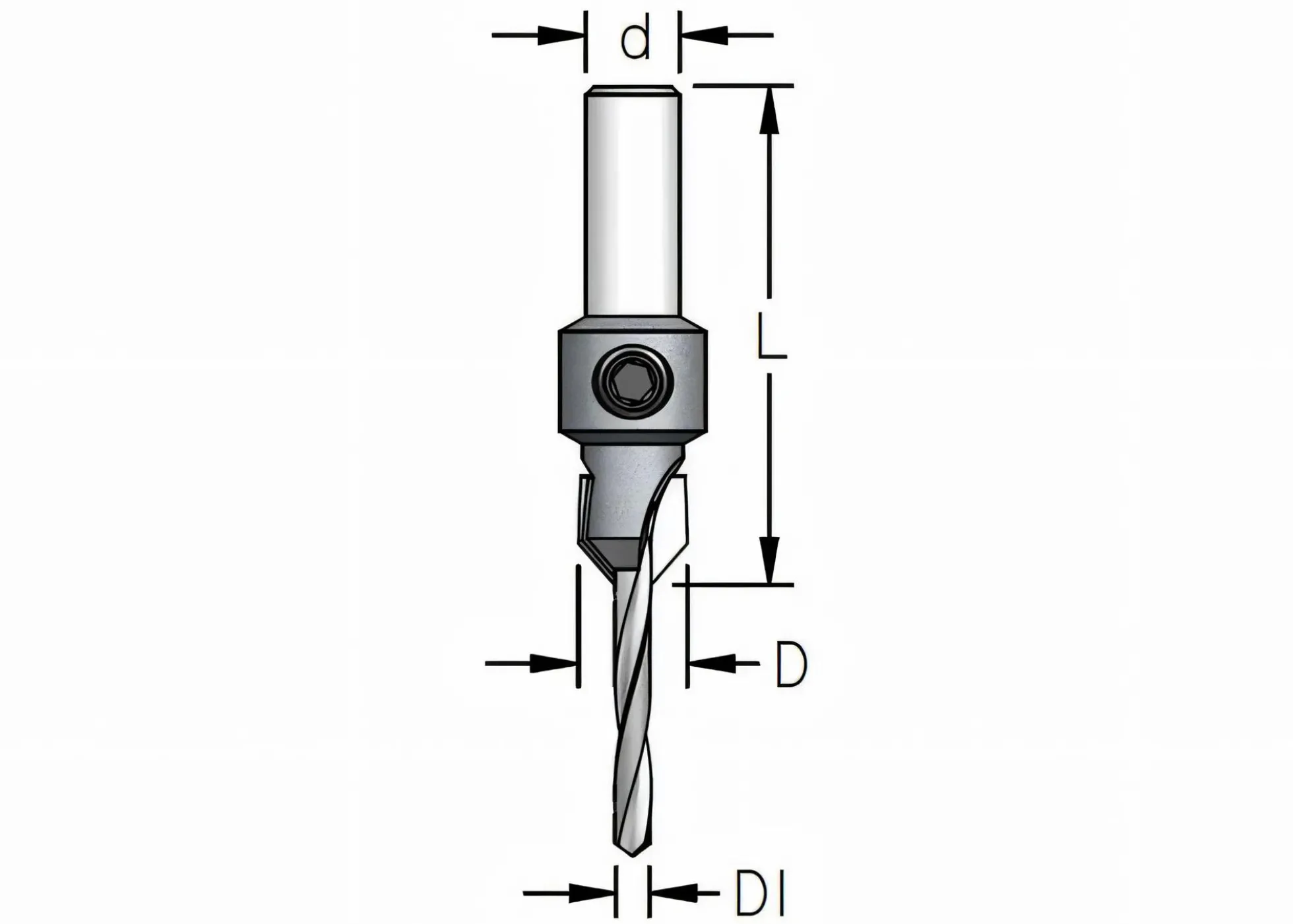 Senkbohrer 90° D1: 6,0 mm