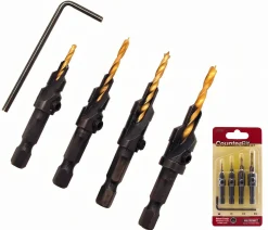 Senker 4-teiliges Set mit Tiefenanschlag
