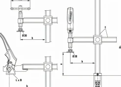 Set Spannelement variabel - Hebelgriff + Adapter 3/4