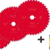 Sägeblätter 3er-Set 250x30 + Werkstückschieber