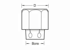 Spannzange 1/4" (6,35mm) & Mutter