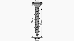 SPAX Universalschraube, schwarz BLAX, 3 x 25