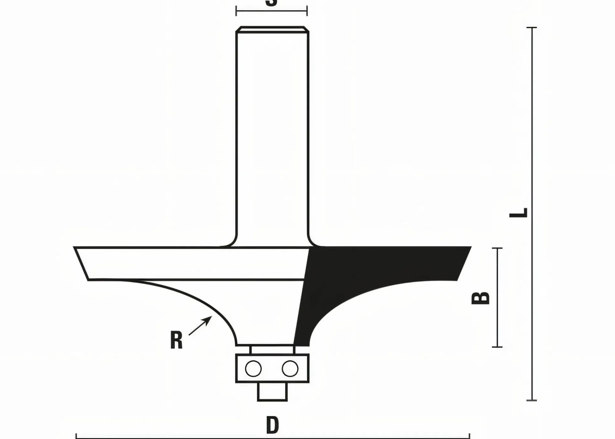 Tischkanten- und Handlauffräser mit Anlauflager D 69 mm