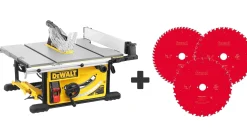 Tischkreissäge DeWalt DWE7492 + Sägeblatt-3er-Set