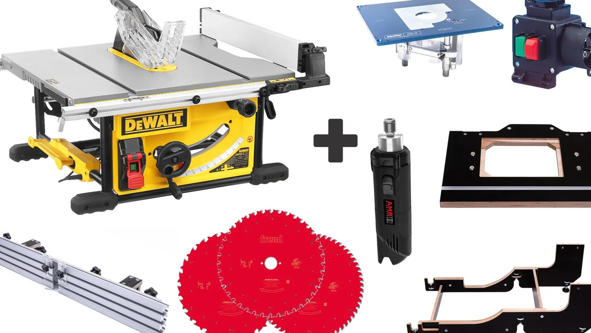 Tischsäge DeWalt DWE7492 + Frästisch Komplett-Set