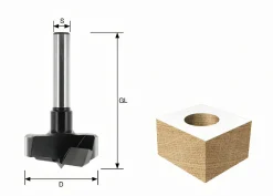 Topfbandbohrer für Oberfräse Ø 25 mm HW (HM)