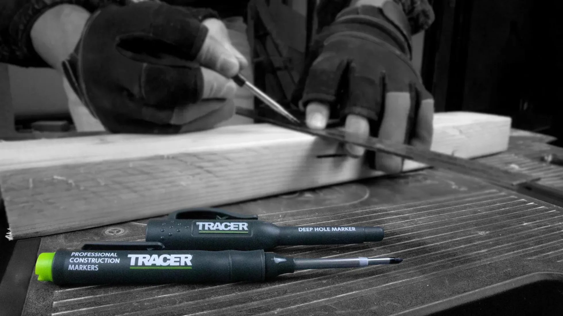TRACER Doppelspitz-Tieflochmarker im Holster