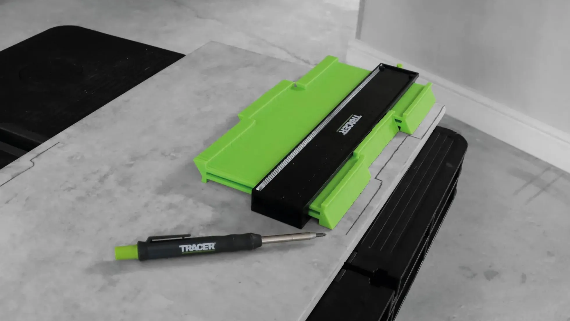 TRACER Konturenlehre 250 mm mit Tiefloch-Bleistift