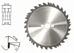 Verbreiterungsset für Dado Kreissägeblatt-Set D 250 mm