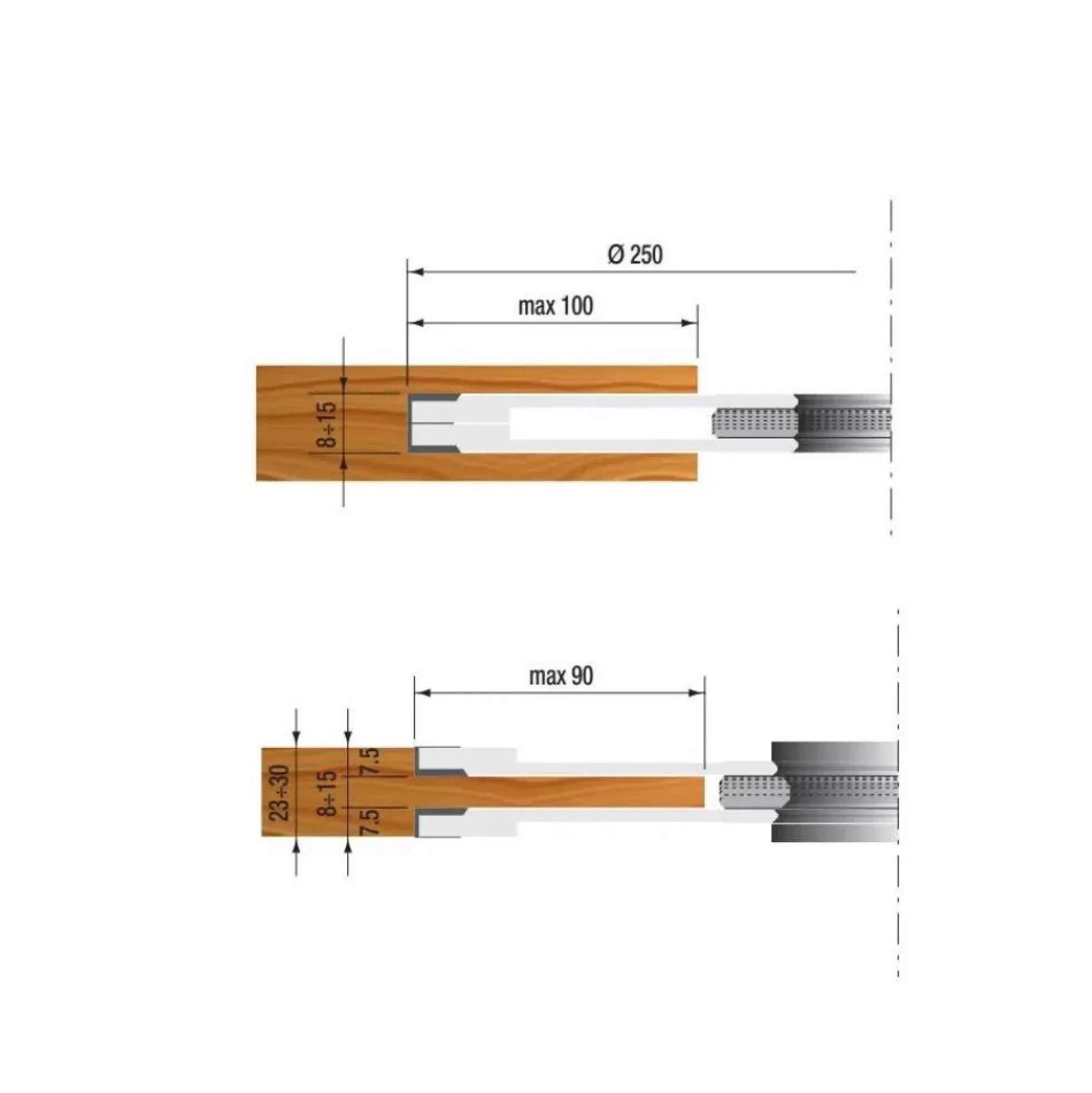 Verstellschlitzfräser Ø 250 mm