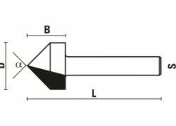 V-Nutfräser D 6 mm