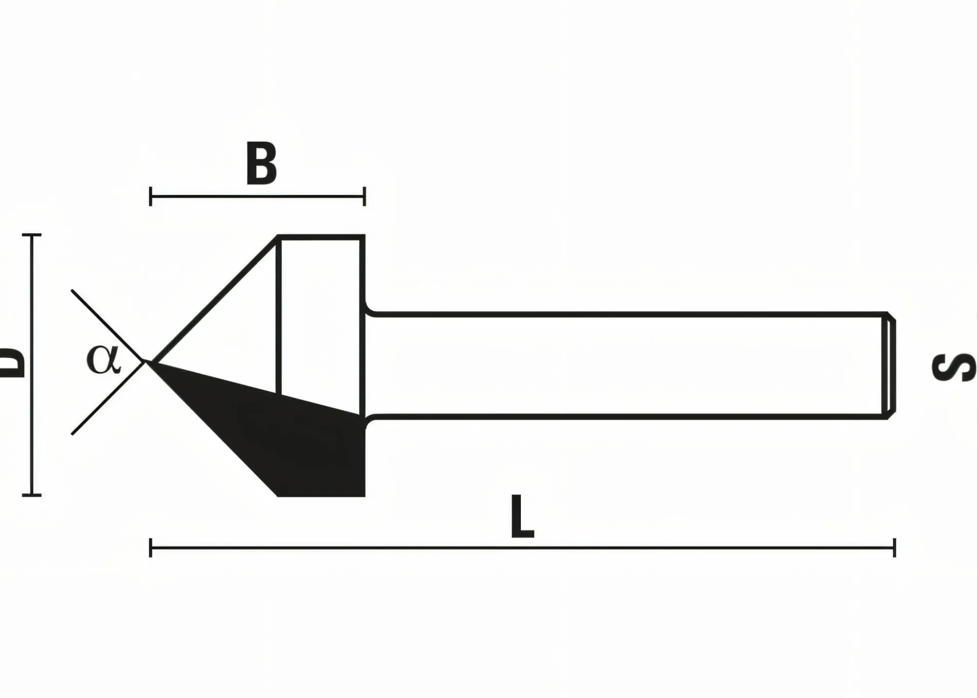 V-Nutfräser D 6 mm