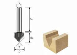V-Nutfräser HW (HM)