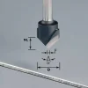 V-Nutfräser HW Schaft 8 mm HW S8 D18-90° (Alu)