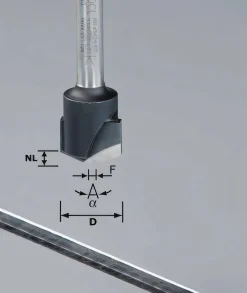 V-Nutfräser HW Schaft 8 mm HW S8 D18-135° (Alu)