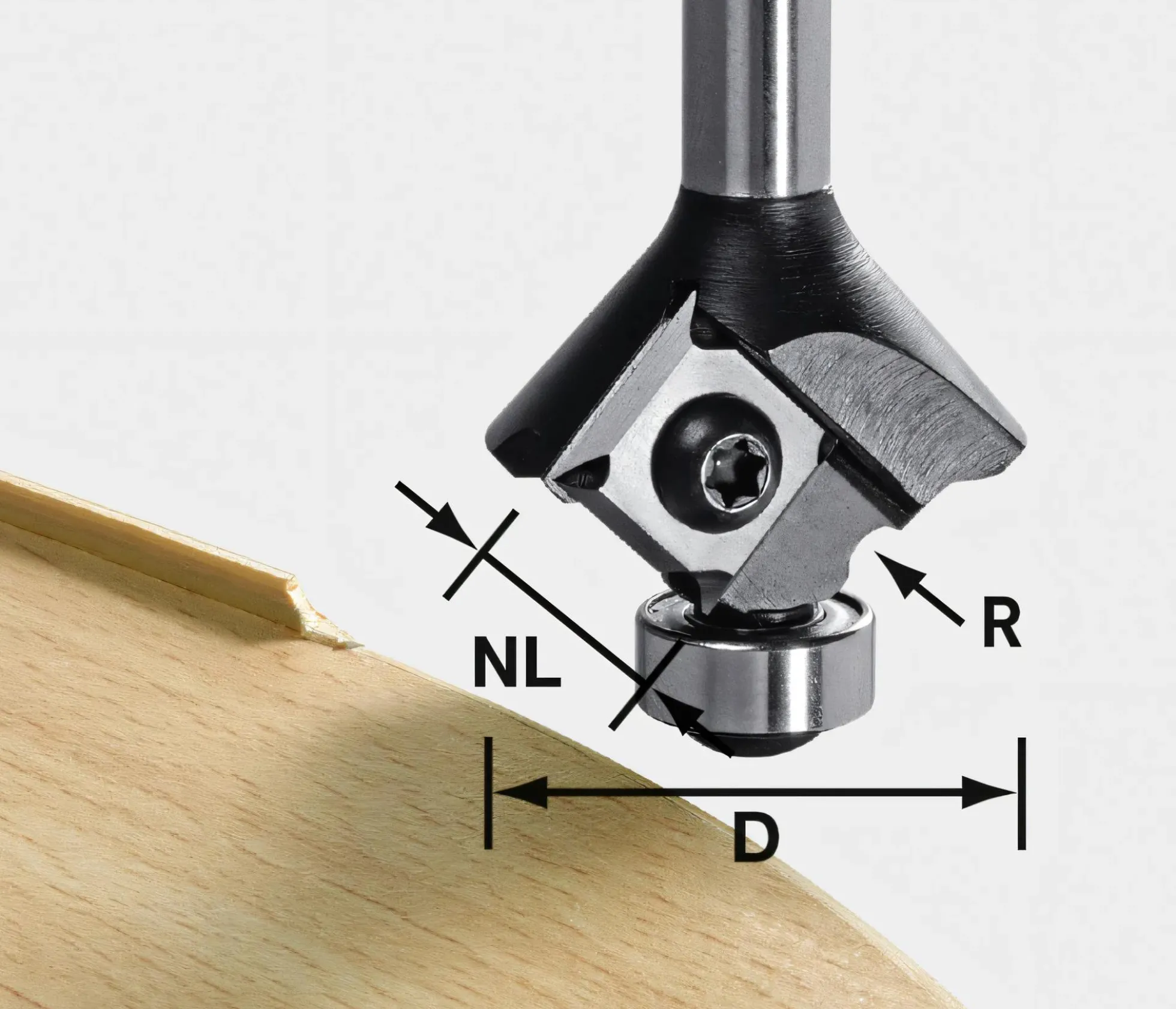 Wendeplatten-Abrundfräser HW S8 HW R1,5 D28 KL12,7OFK