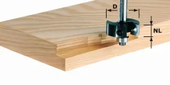 Wendeplatten-Falzfräser HW Schaft 8 mm HW S8 D38/12