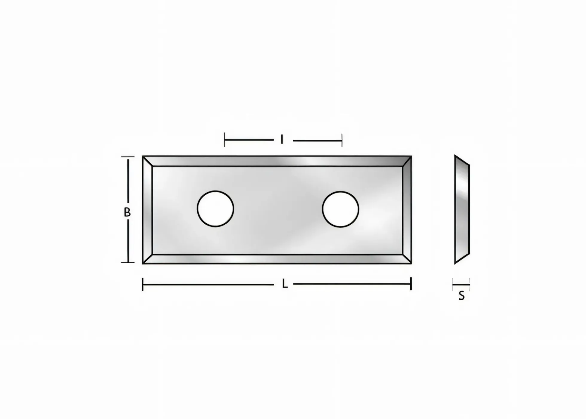 Wendeplatte 49.5 x 8 x 1.5 mm