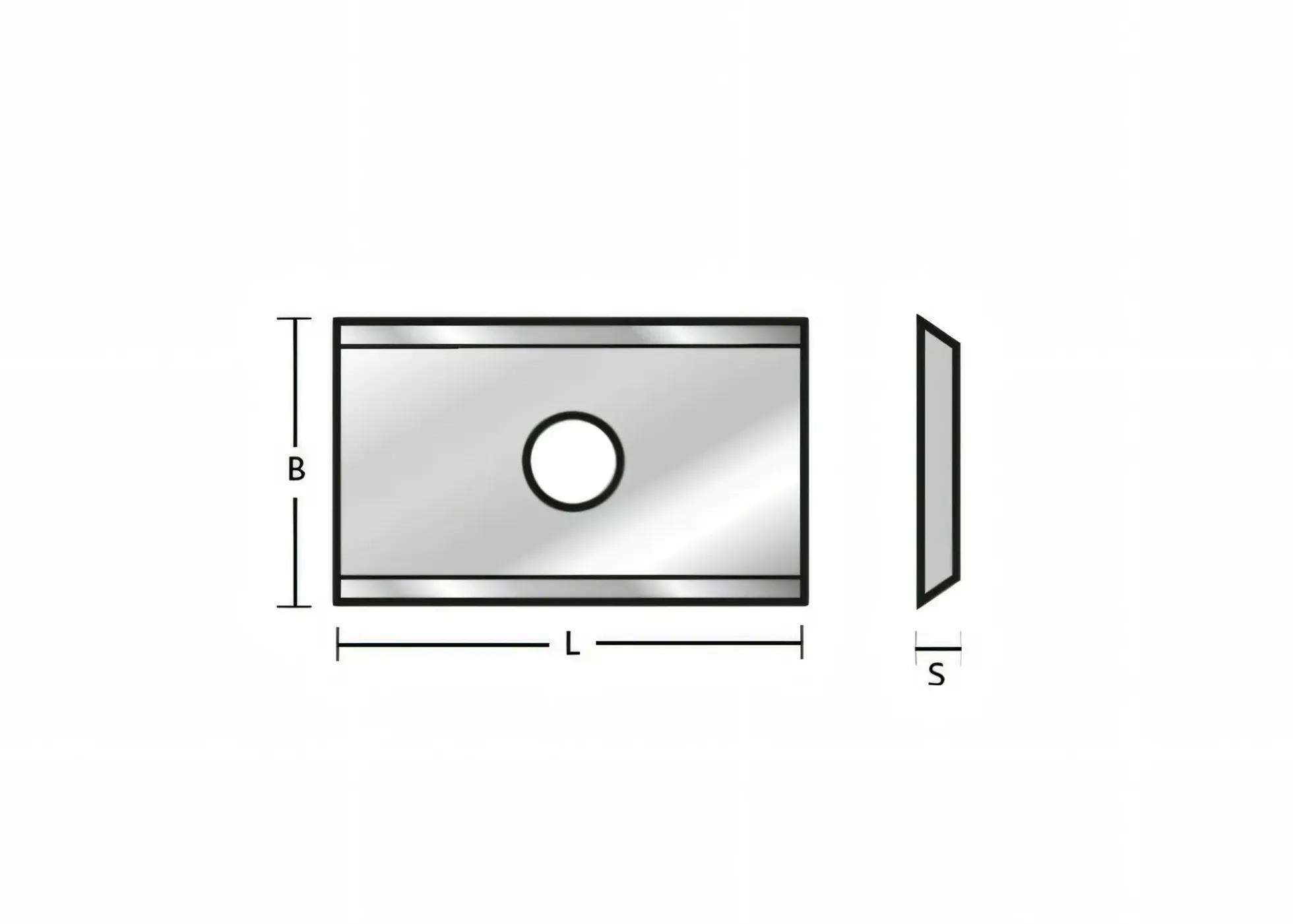 Wendeplatte 20x12x1.5mm