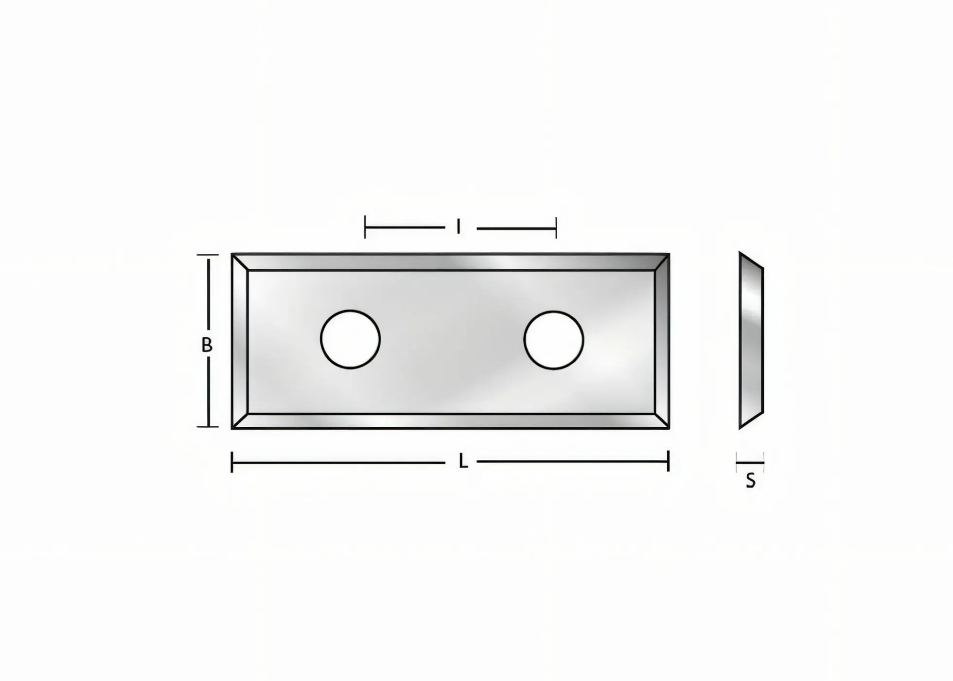 Wendeplatte 30 x 12 x 1.5 mm für KLEIN Falzkopf WE150