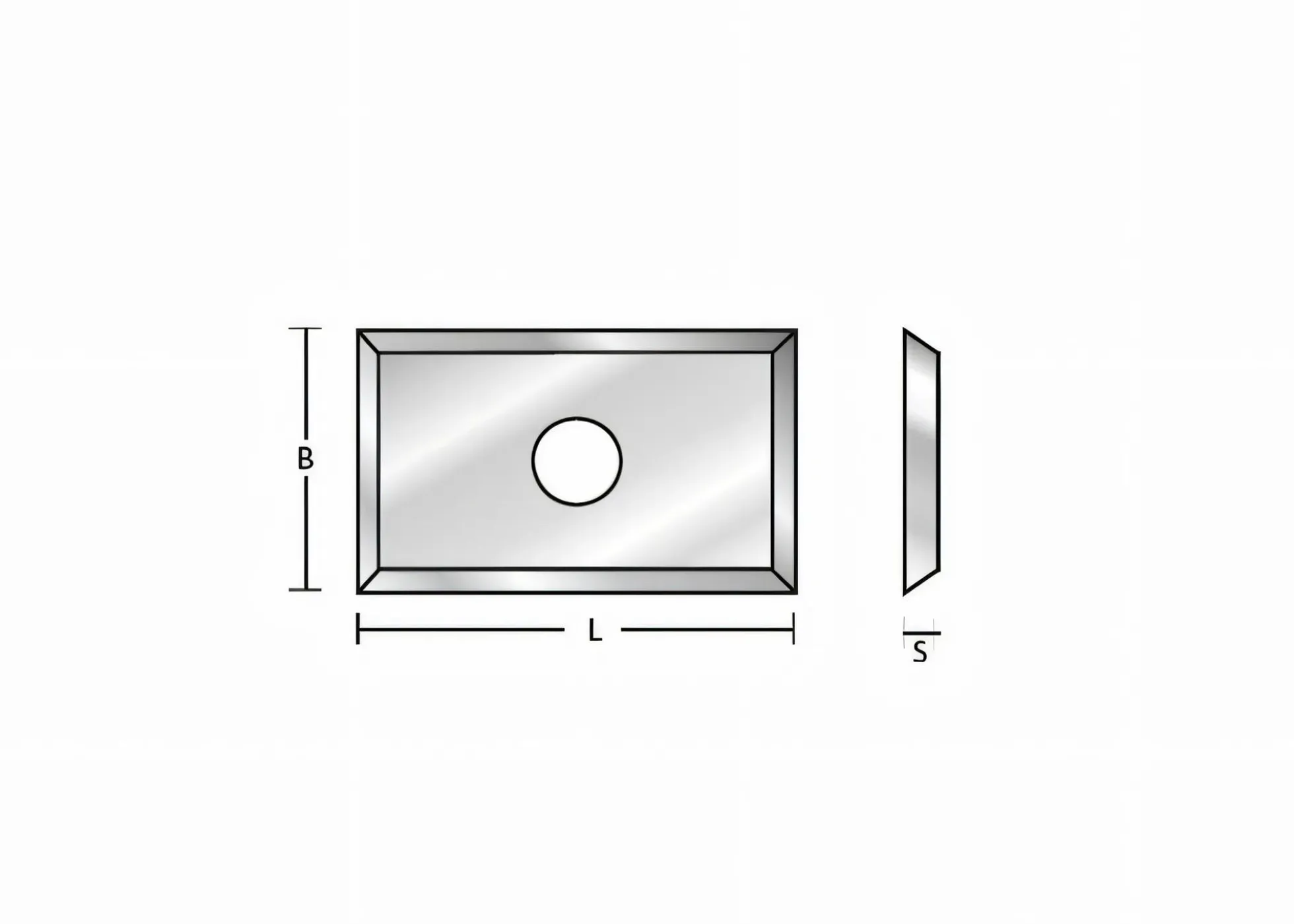 Wendeplatte 19.5 x 12 x 1.5 mm - 4 -schneidig