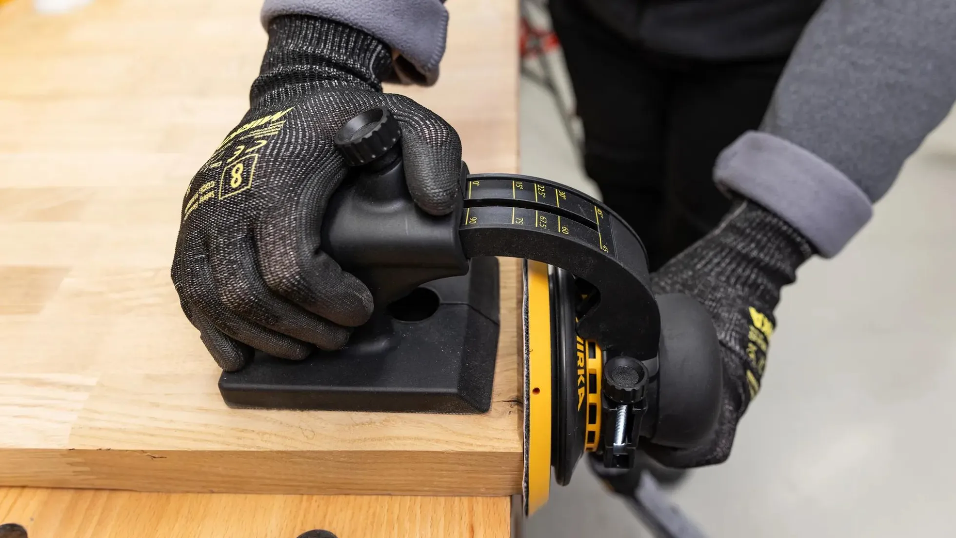 Winkelanschlag für Mirka DEROS 125/150 mm