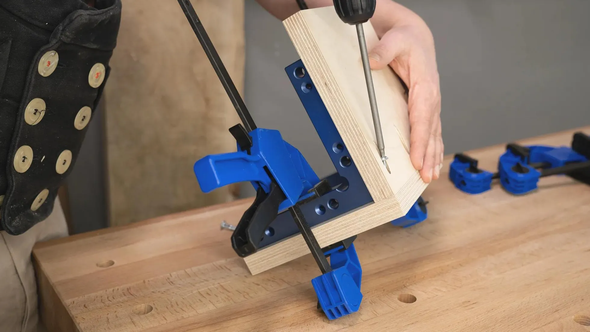 Winkelklemmen-Set mit 4 Einhandzwingen, 150