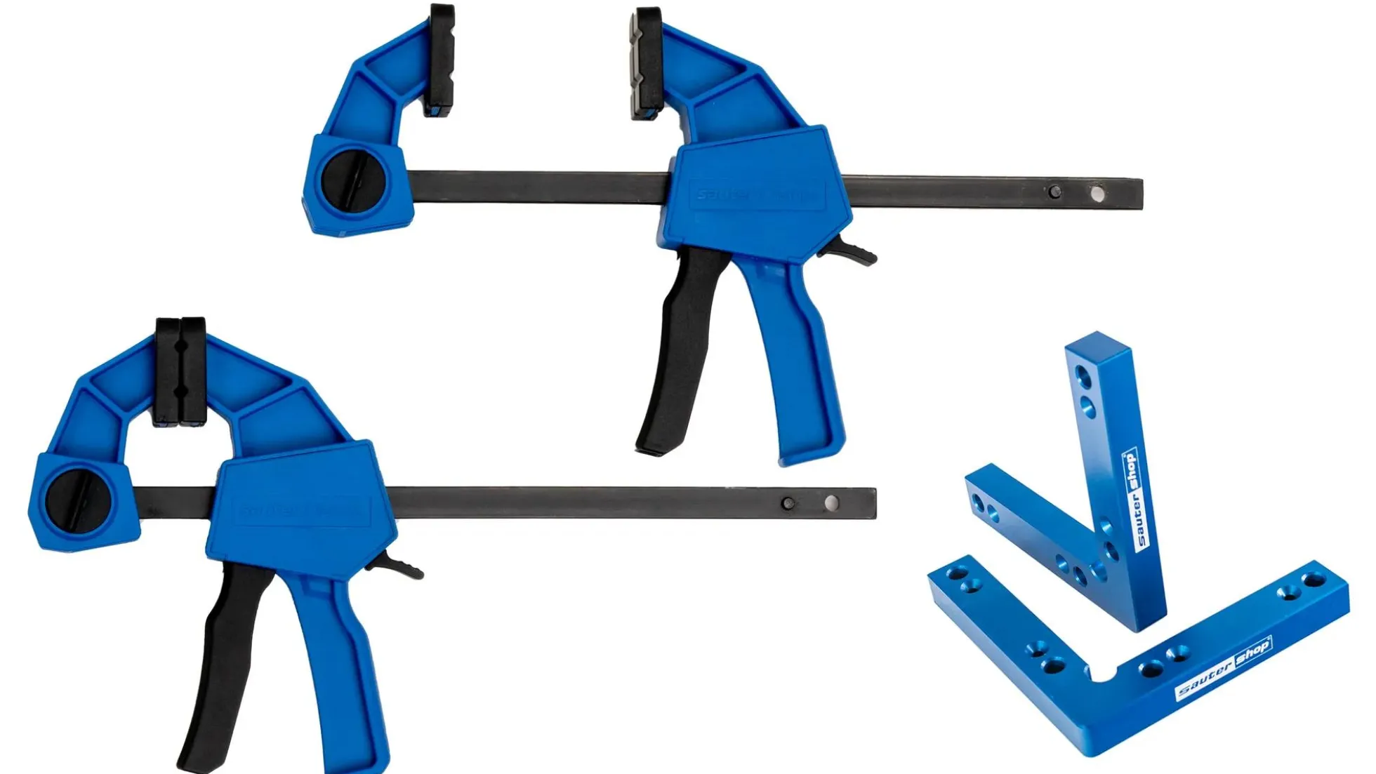 Winkelklemmen-Set mit 4 Einhandzwingen, 150