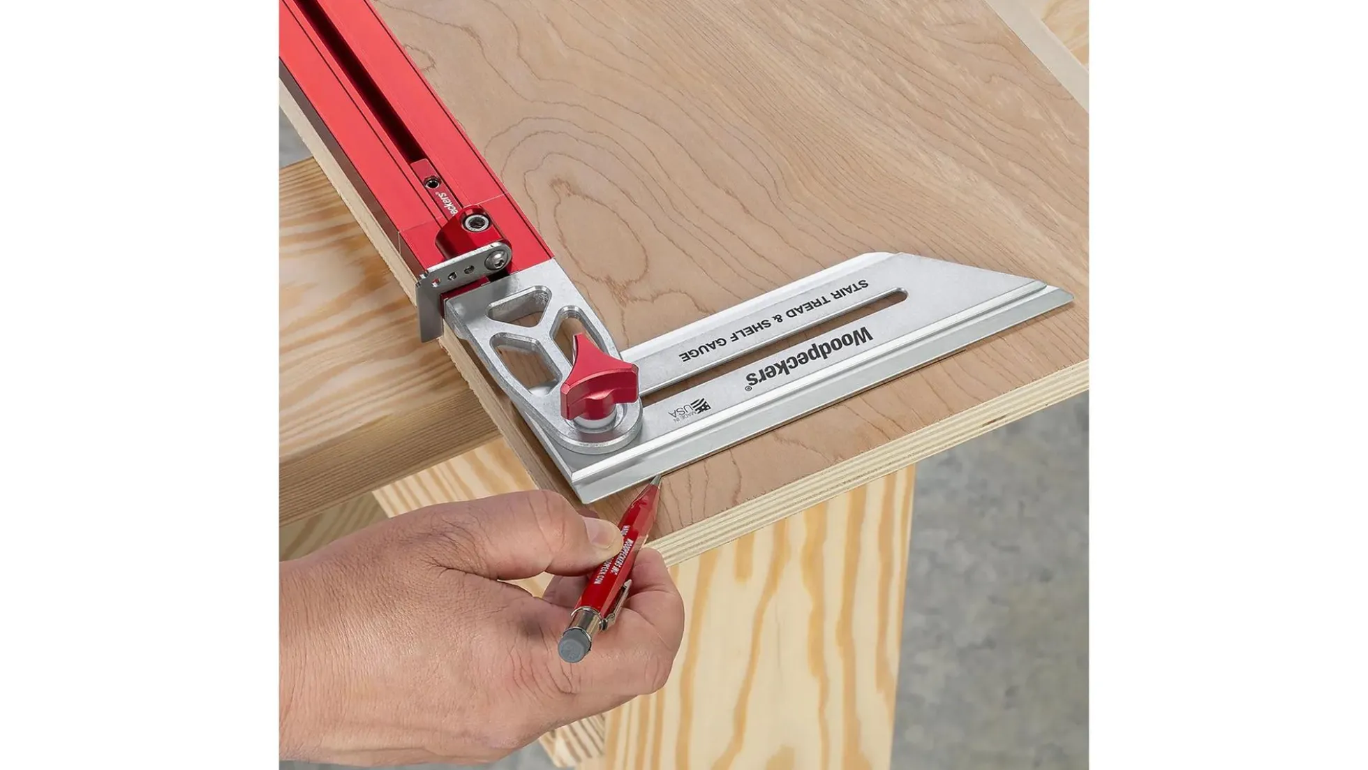 WOODPECKERS Stair Tread & Shelf Gauge