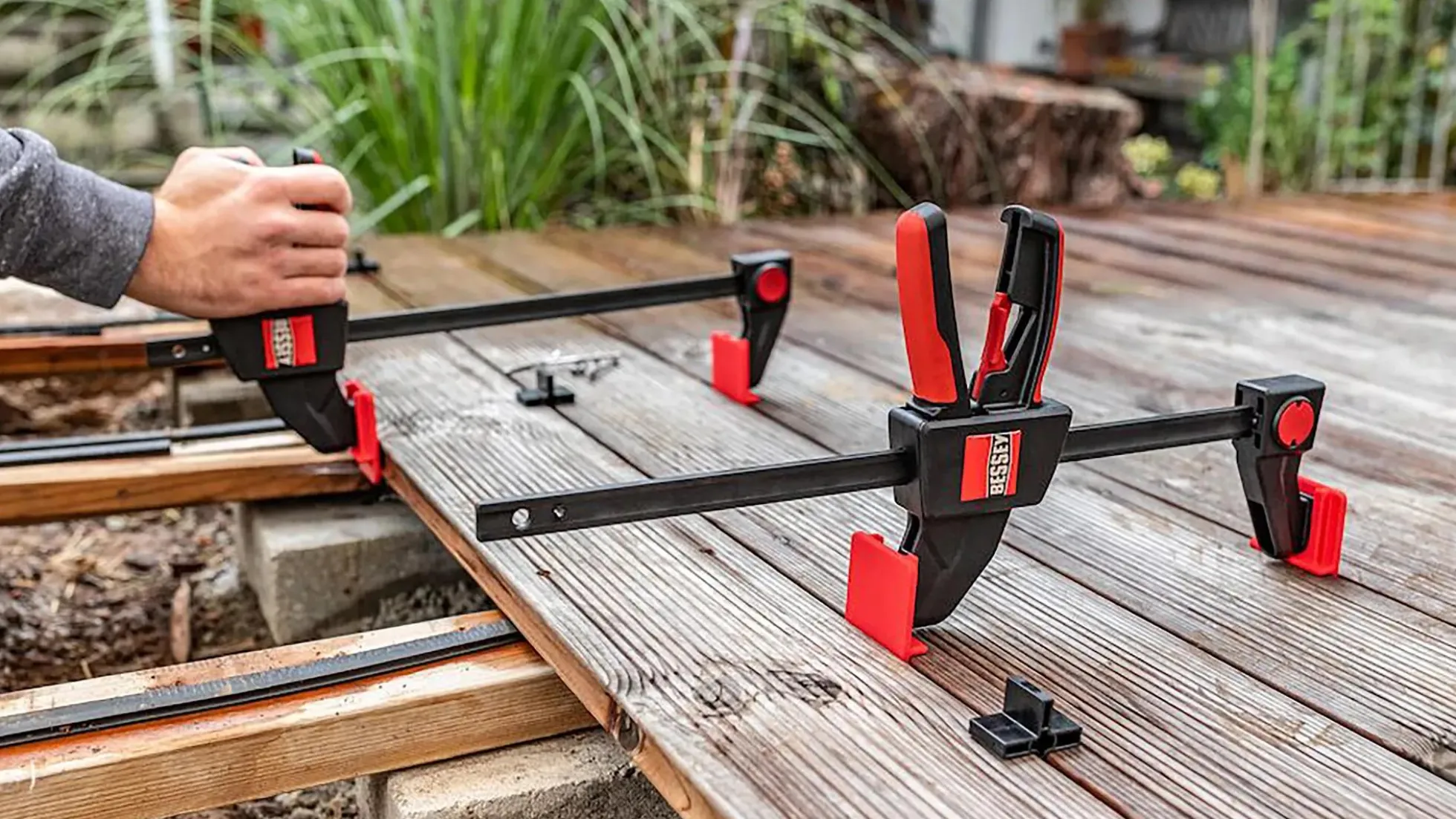 2x Drehgriff-Einhandzwingen EZ360-45 + EZ-TD + Schrauben