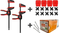 2x Drehgriff-Einhandzwingen EZ360-60 + EZ-TD + Schrauben